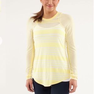 Lululemon long sleeve Digni tee striped yellow top